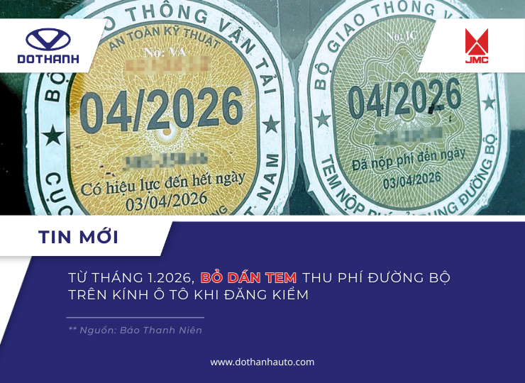 Từ 1.1.2026 xe ô tô sẽ không cần dán tem thu phí đường bộ khi đi đăng kiểm