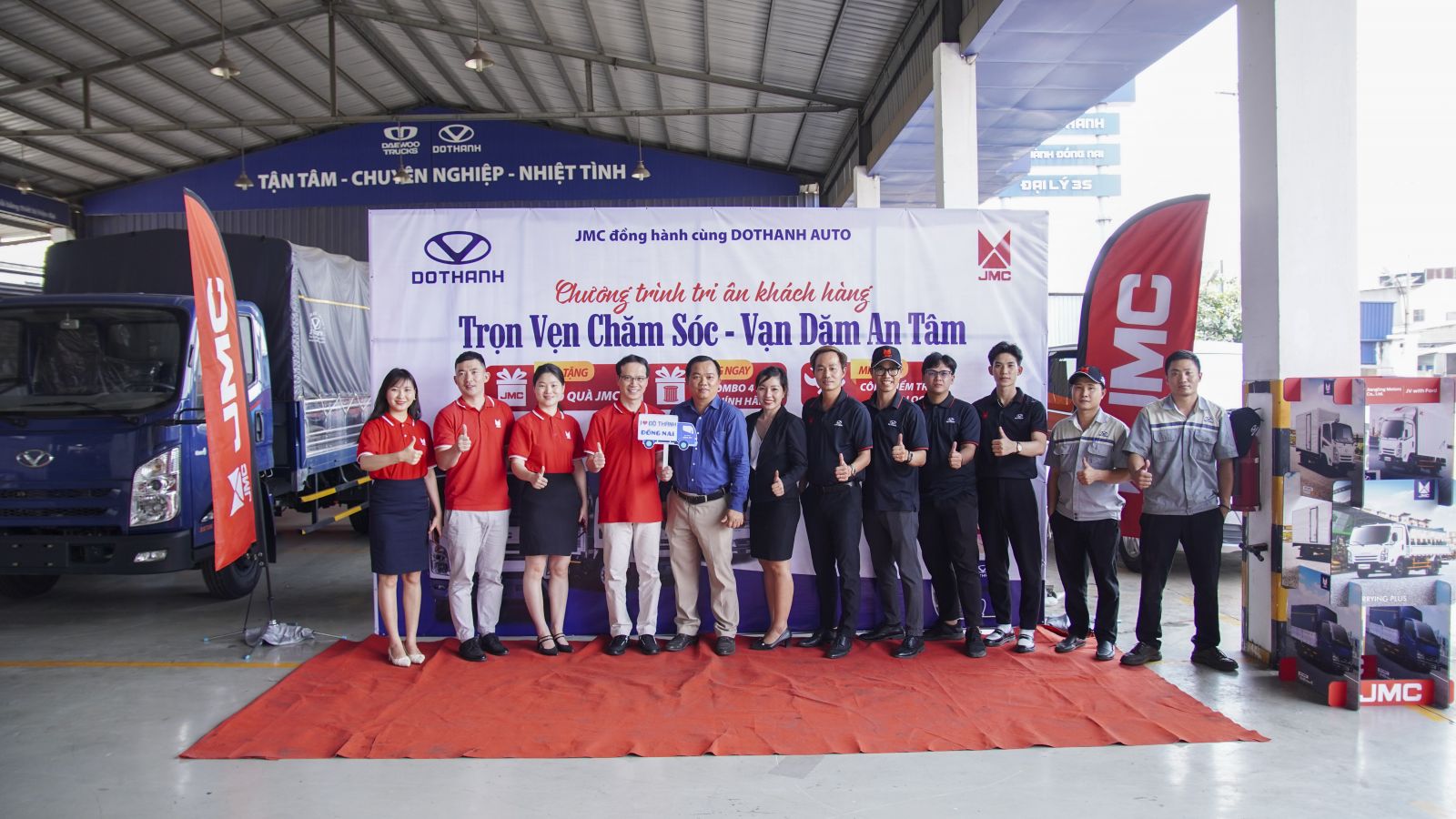 Chương trình tri ân khách hàng sử dụng xe tải DOTHANH IZ do DoThanh Auto phối hợp cùng đối tác JMC và Đại lý Đô Thành Đồng Nai thực hiện
