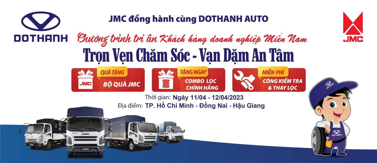 DoThanh Auto đồng hành cùng JMC triển khai chương trình tri ân khách hàng doanh nghiệp tin dùng xe tải DOTHANH IZ tại miền Nam