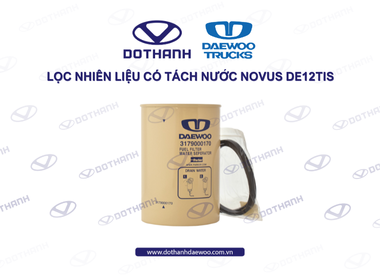 Lọc nhớt sử dụng trên các dòng xe tải Daewoo Novus dùng động cơ Doosan DE12TIS