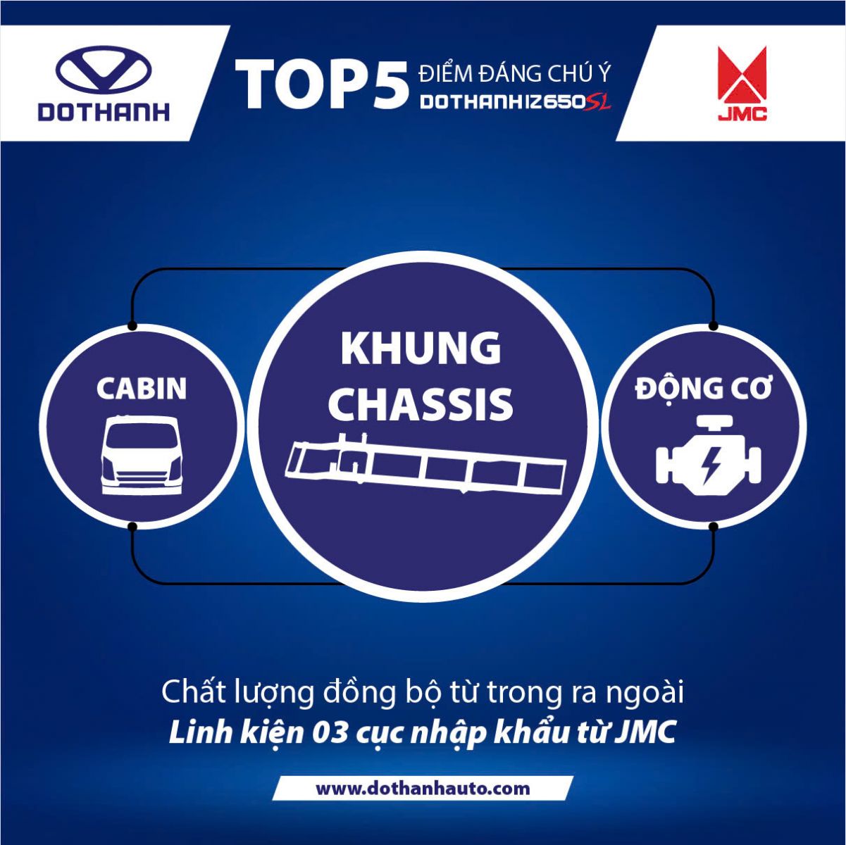 DOTAHNH IZ650SL hoàn thiện từ linh kiện 3 cục nhập khẩu đồng bộ, chất lượng cao