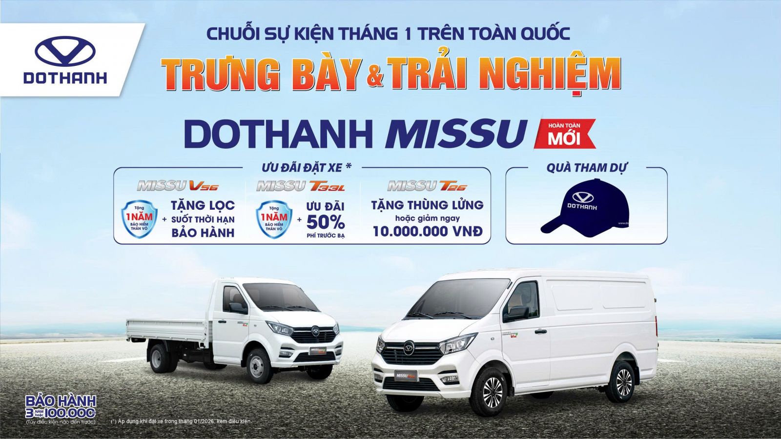 Sự Kiện “TRƯNG BÀY & TRẢI NGHIỆM” DOTHANH MISSU | Dòng Xe Tải, Xe Van Mới