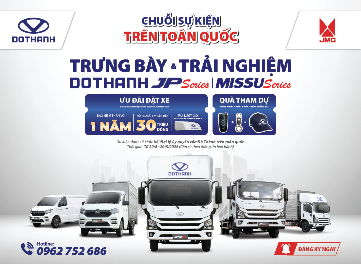 ROADSHOW “TRƯNG BÀY VÀ TRẢI NGHIỆM XE DOTHANH AUTO” SẮP KHỞI ĐỘNG TRÊN TOÀN QUỐC