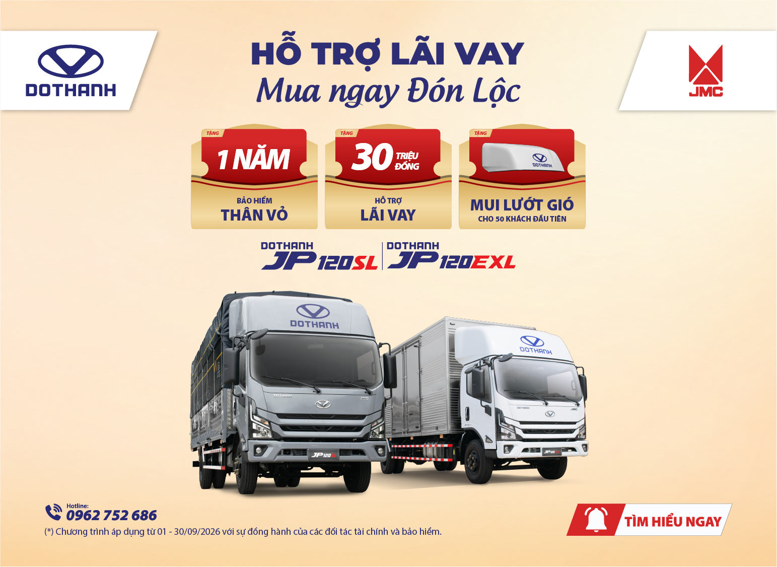 HỖ TRỢ LÃI VAY - MUA NGAY ĐÓN LỘC | KHUYẾN MẠI DOTHANH JP