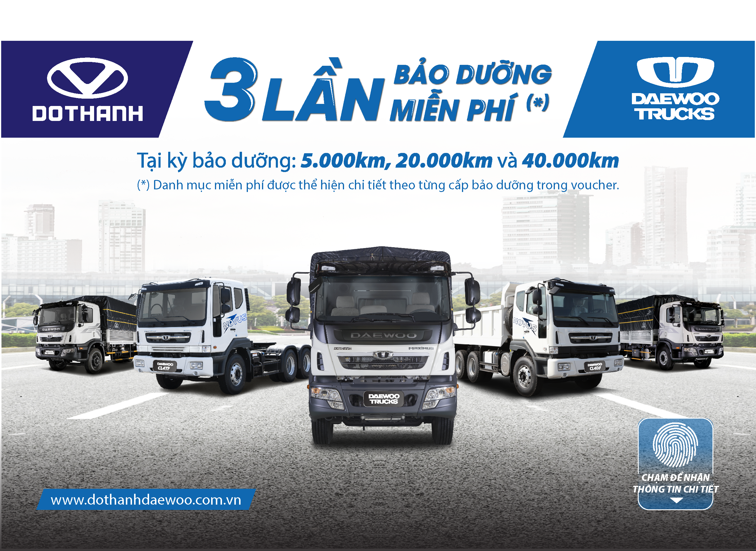 03 LẦN BẢO DƯỠNG MIỄN PHÍ | Khuyến Mãi Khi Mua Xe Daewoo Trucks (Tháng 11, 12/2024)