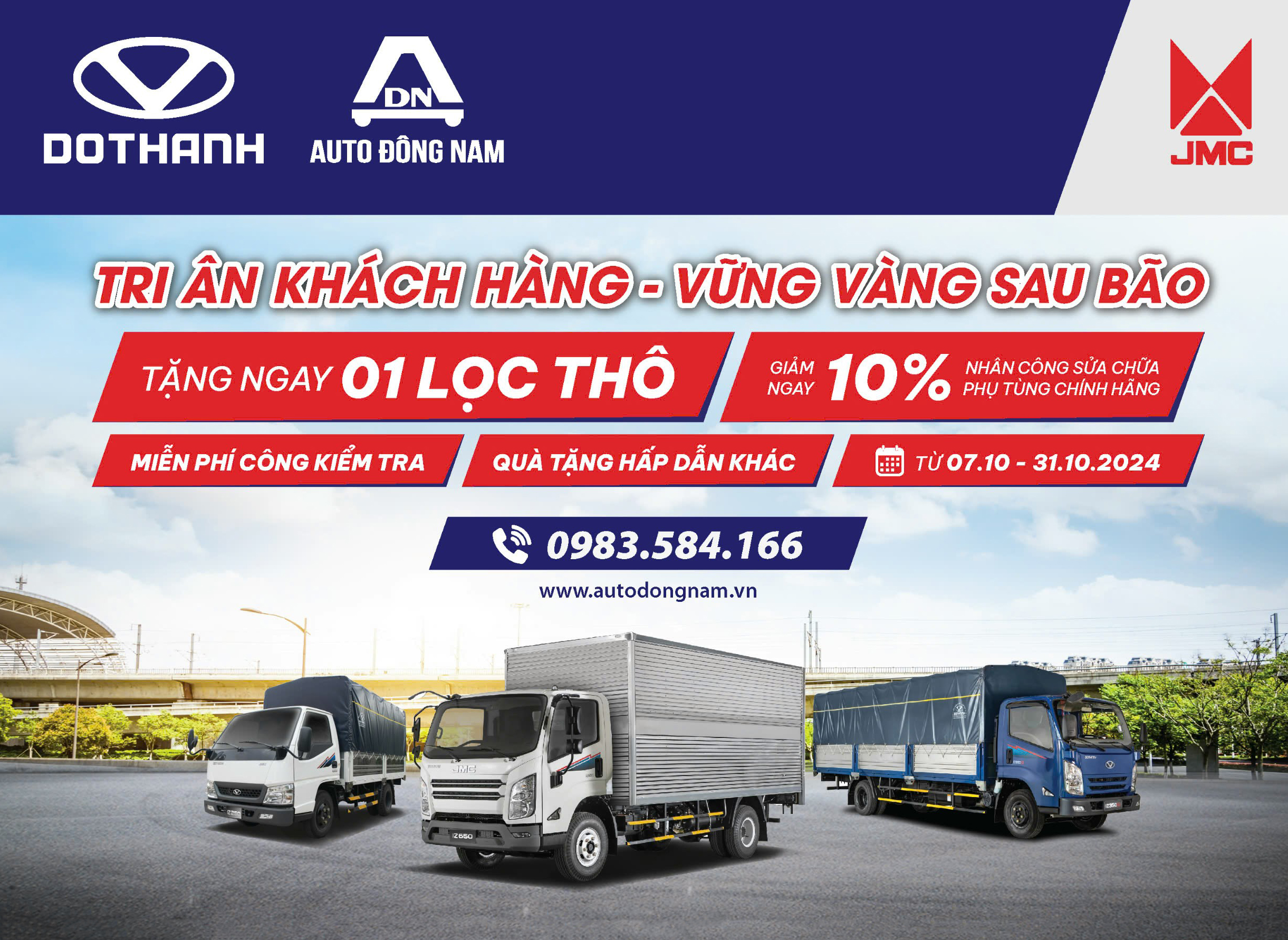 TRI ÂN KHÁCH HÀNG - VỮNG VÀNG SAU BÃO | DoThanh Auto đồng hành cùng Auto Đông Nam